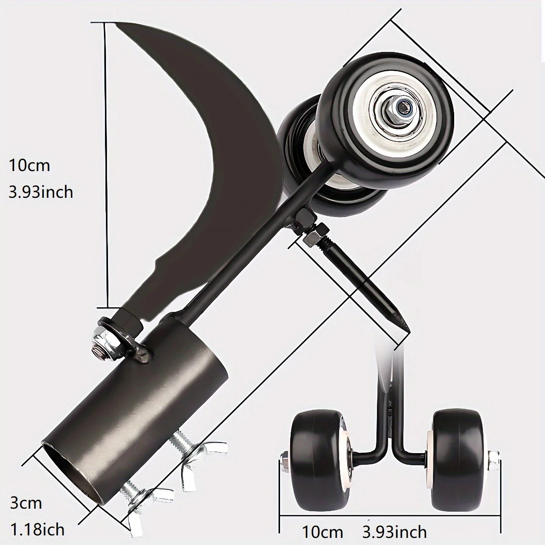 1pc Heavy Metal Garden Weeder Roller, Multifunctional Crevice Weed Removal Tool, No-Bend Staircase Weeder, Efficient Rolling Weeding for Outdoor Spaces